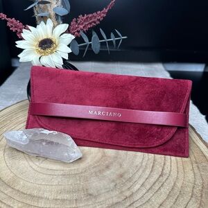 Marciano Burgundy Suede Eyeglasses Case Holder